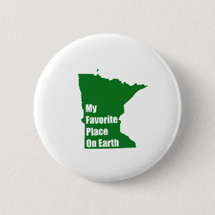 Minnesota My Favourite Place On Earth 6 Cm Round Badge