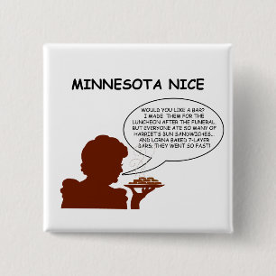Minnesota Nice 15 Cm Square Badge