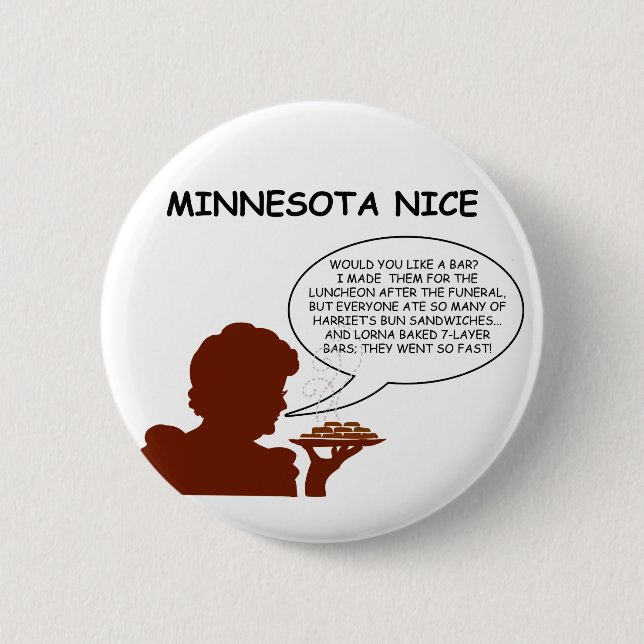 Minnesota Nice 6 Cm Round Badge (Front)