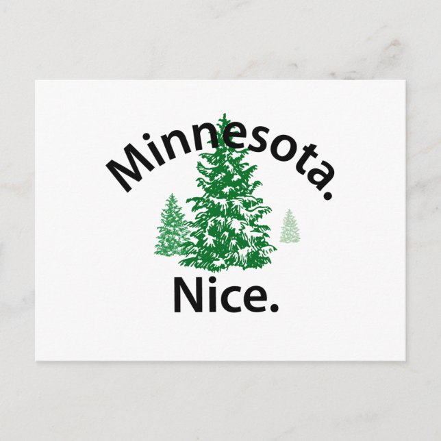 Minnesota Nice.  Period! (black text) Postcard (Front)