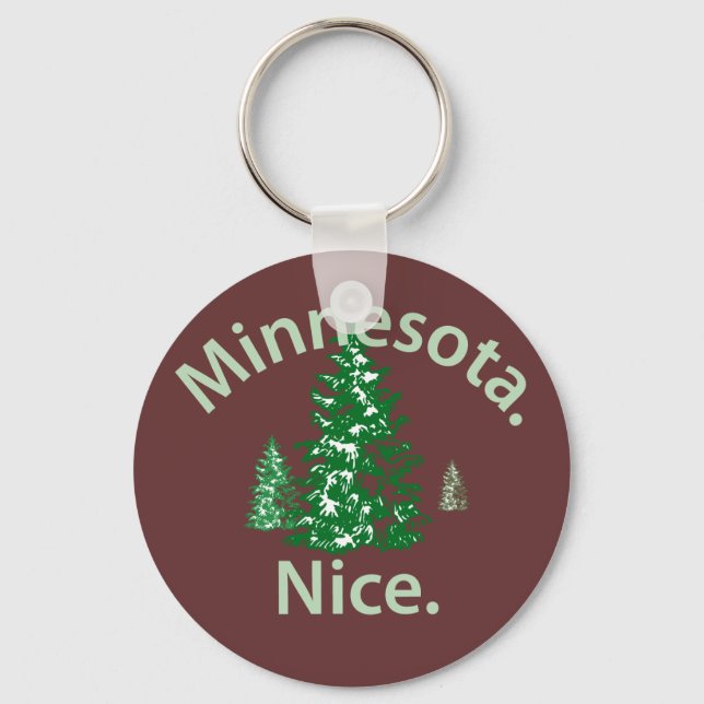 Minnesota Nice.  Period! Key Ring (Front)