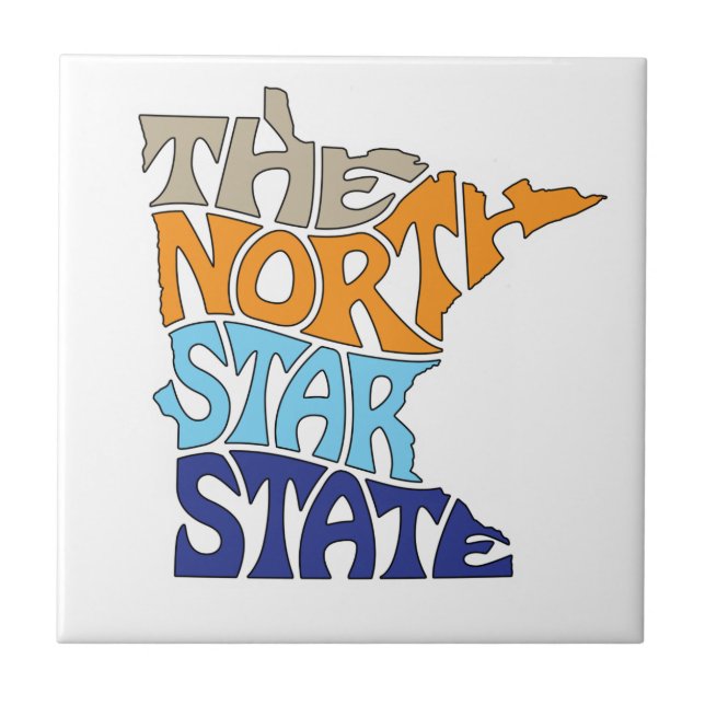 Minnesota Nickname Word Art Tile (Front)