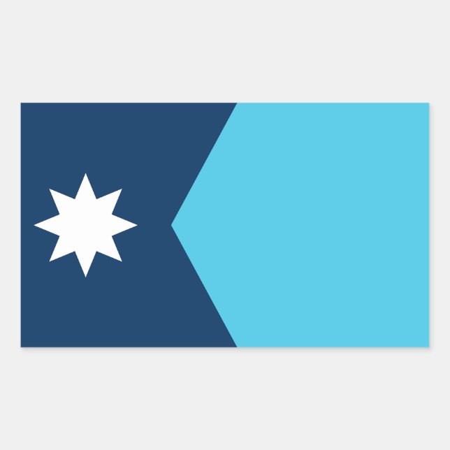 Minnesota North Star Flag Rectangular Sticker (Front)
