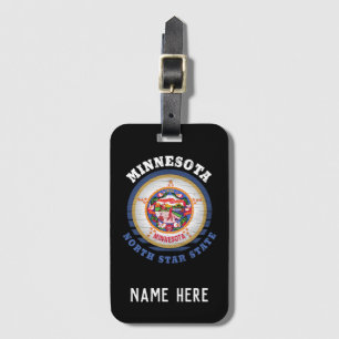 MINNESOTA NORTH STAR STATE FLAG LUGGAGE TAG