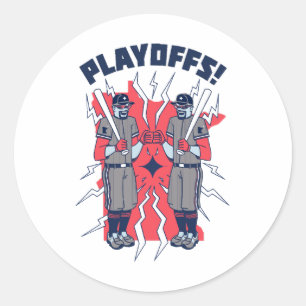 Minnesota Playoff Baseball Classic Round Sticker
