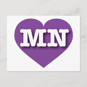 MInnesota Purple Heart - I love MN Postcard