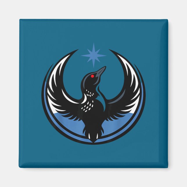 Minnesota Rebel Loon Mn State Illustration Magnet (Front)