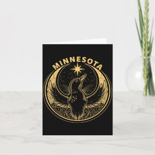 Minnesota rebel loon new mn state flag card