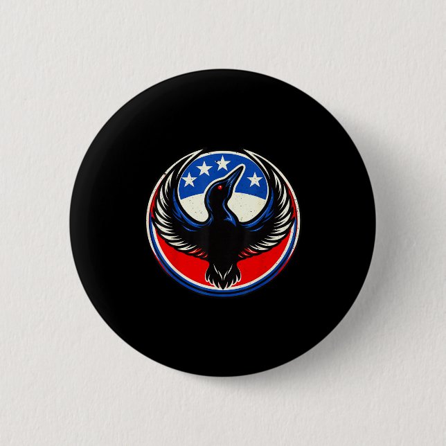 Minnesota rebel new state flag  6 cm round badge (Front)
