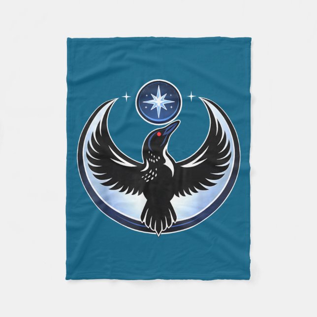 Minnesota Rebel State Flag 5 Illustration Fleece Blanket (Front)