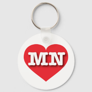 Minnesota Red Heart - Big Love Key Ring