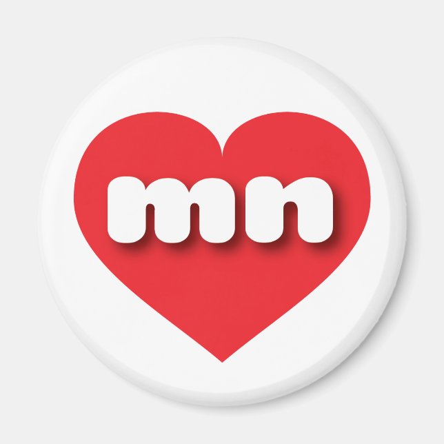 Minnesota red heart - I love mn Magnet (Front)