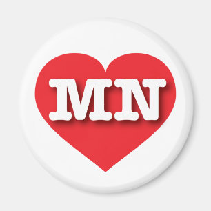 Minnesota Red Heart - I love MN Magnet
