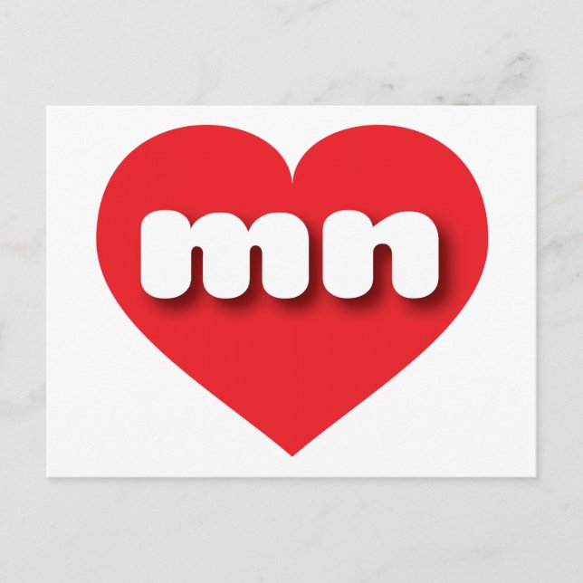 Minnesota red heart - I love mn Postcard (Front)