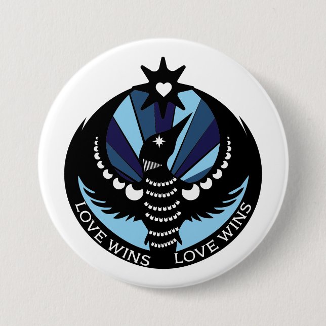 Minnesota Resistance Loon Design button (Front)