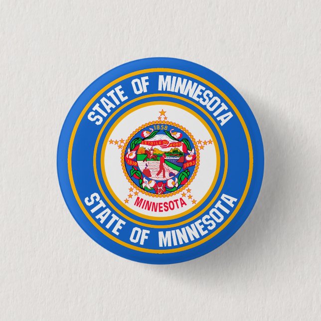 Minnesota Round Emblem 3 Cm Round Badge (Front)