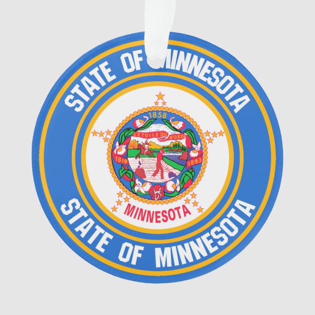 Minnesota Round Emblem Ornament (Front)