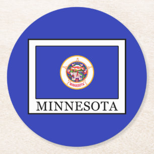 Minnesota Round Paper Coaster