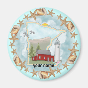 Minnesota Shells Lighthouse magnet
