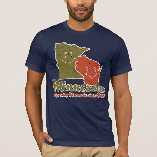 Minnesota Spooning Wisconsin Shirt (Front)