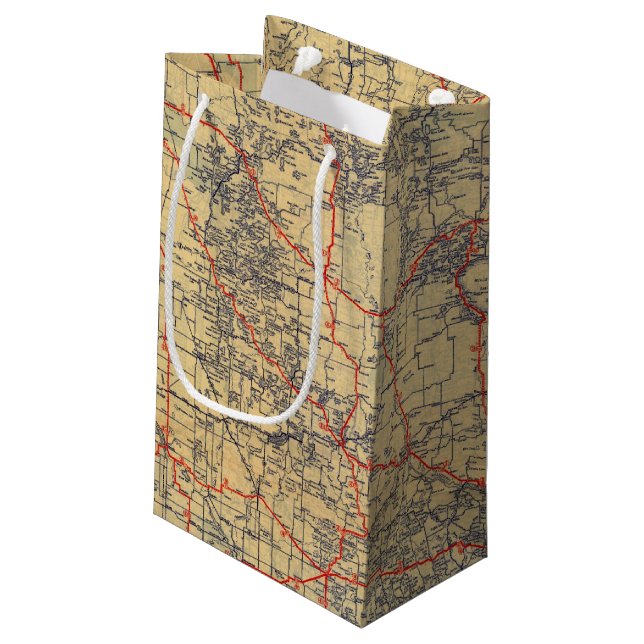 Minnesota standard map small gift bag (Back Angled)