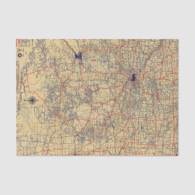 Minnesota standard map tissue paper (Front)