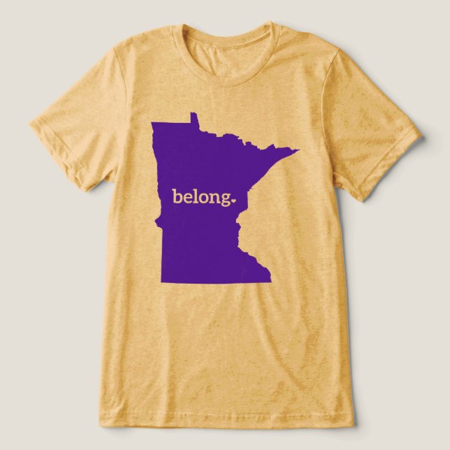 Minnesota State Belong State Pride Tri-Blend Shirt (Design Front)