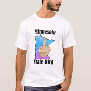 Minnesota state bird t-shirt middle finger color