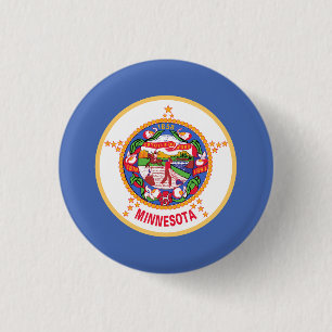 Minnesota State Flag 3 Cm Round Badge