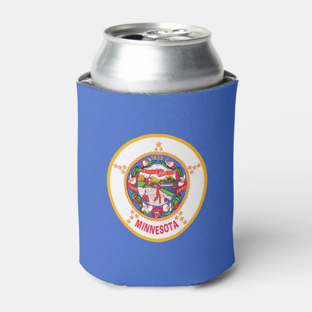 Minnesota State Flag Can Hugger Can Cooler (Can Front)