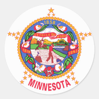 Minnesota State Flag Classic Round Sticker