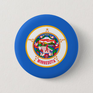 Minnesota State Flag Design 6 Cm Round Badge