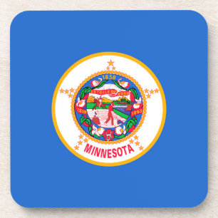 Minnesota State Flag Design Coaster