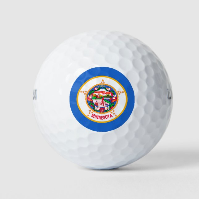 Minnesota State Flag Design Golf Balls (Front)