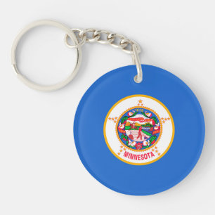 Minnesota State Flag Design Key Ring