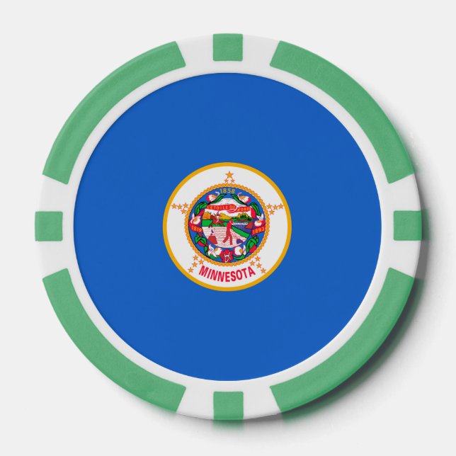 Minnesota State Flag Design Poker Chips (Front)