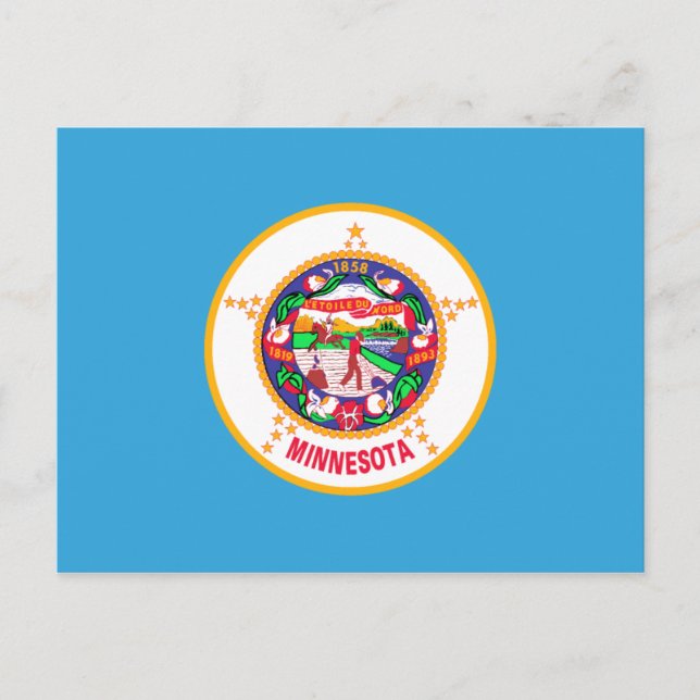 Minnesota State Flag Postcard (Front)