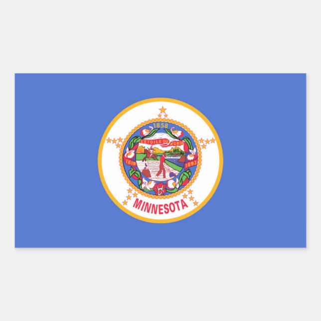 Minnesota State flag Rectangular Sticker (Front)
