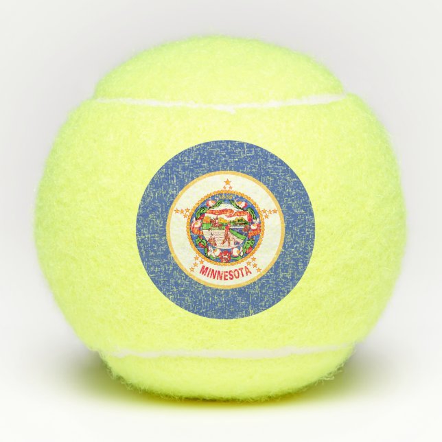 Minnesota State Flag Tennis Balls (Front)