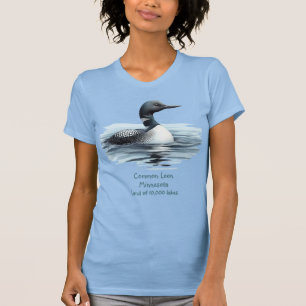 Minnesota State Land of 10,000 Lakes, Common Loon T-Shirt