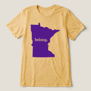Minnesota State Map Belong Tri-Blend Shirt