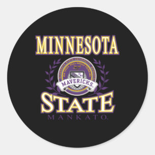 Minnesota State Mavericks Laurels Classic Round Sticker