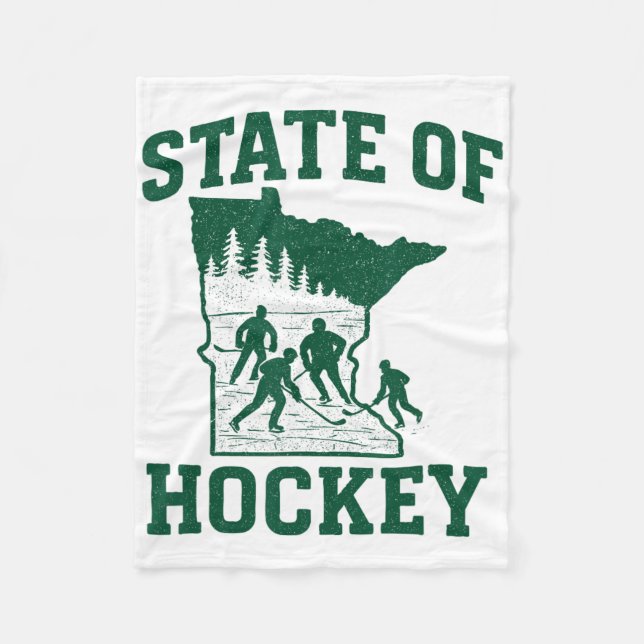 Minnesota - State Of Hockey _1  Fleece Blanket (Front)