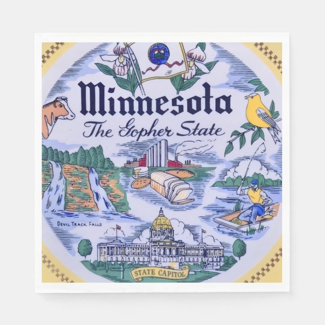 Minnesota State Party  Napkin (Front)