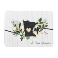 Minnesota State Personalised Your Home City Rustic