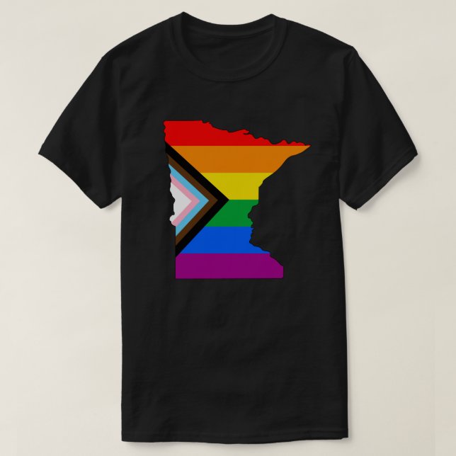 Minnesota State Pride LGBTQ Progress Pride T-Shirt (Design Front)