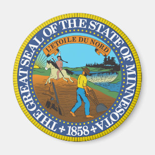 Minnesota state seal america republic symbol flag magnet