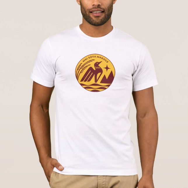 Minnesota State Seal in Gophers Colours T-Shirt (Front)