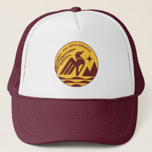Minnesota State Seal in Gophers Colours Trucker Hat