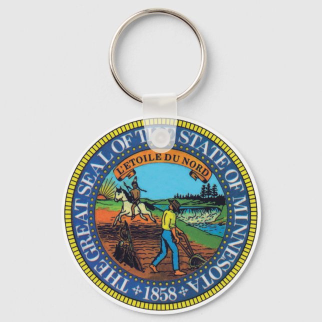 Minnesota State Seal Key Ring (Front)